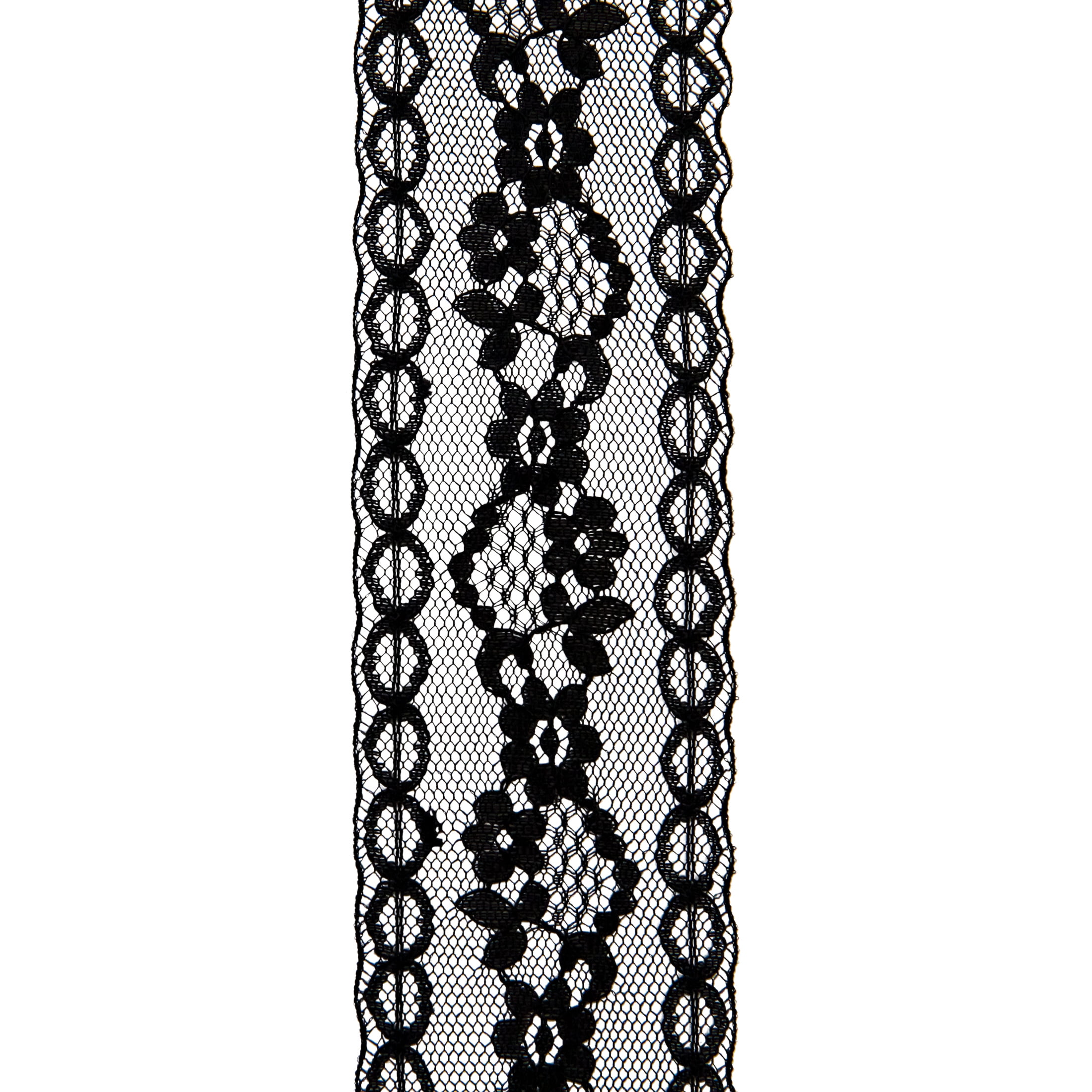 (6 pack) Wrights 1 3/4" Black Lace Hem Facing, 2.5 yd