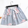 thumbnail image 2 of FAZVAOO Pajama Shorts for Women,Floral Printed Drawstring Elastic Waist Sleep Shorts,7"Inseam, 2 of 5