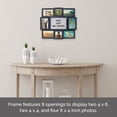 thumbnail image 2 of Melannco Customizable Letterboard 8-Opening Photo Collage, 19 x 17 inch,Distressed Black, 2 of 5