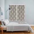 thumbnail image 5 of Curtains 63 Inch Length 2 Panels, Beige Gray Dandelion Grommets Window Treatment Curtain, Farmhouse Botanical Blossom Thermal Curtains Drapes for Living Room/Bathroom, 5 of 9