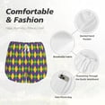 thumbnail image 6 of Lsque Mardi Gras Printed Women's Running Shorts with Liner Pockets,Elastic Quick Dry Workout Athletic Gym Yoga Shorts,Womens High Waist Shorts-Medium, 6 of 9