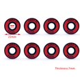 thumbnail image 2 of 8 Pcs Bearings, High Wear Resistant for Skate Skateboard Trucks Scooters Wheel Roller Skate - red, 2 of 9