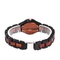 thumbnail image 3 of Reloj de madera para mujer REDEAR Reloj analógico de cuarzo Sándalo Ligero Clásico, 3 of 8