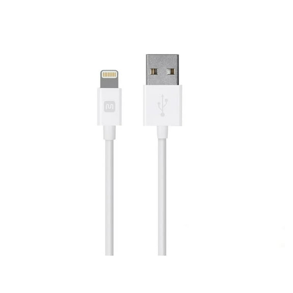 Monoprice Apple MFi Certified Lightning to USB Charge & Sync Cable - 6 Feet - White | iPhone X, 8, 8 Plus, 7, 7 Plus, 6, 6 Plus, 5S - Select Series