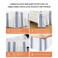 thumbnail image 6 of Abstract Geometric Blue Stripe,Wrap Around Bed Skirts for California King Bed 16" Drop,Bed Skirt with Adjustable Elastic Belt Dust Ruffle Bed Valance for Bedroom Hotel White Backdrop Bed Frame Cover, 6 of 7