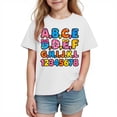 thumbnail image 2 of ATOGUTA Girl Shirt Crew Neck Short Sleeve Basic Tees Casual Summer Tops White, Size 3T-10, 2 of 6