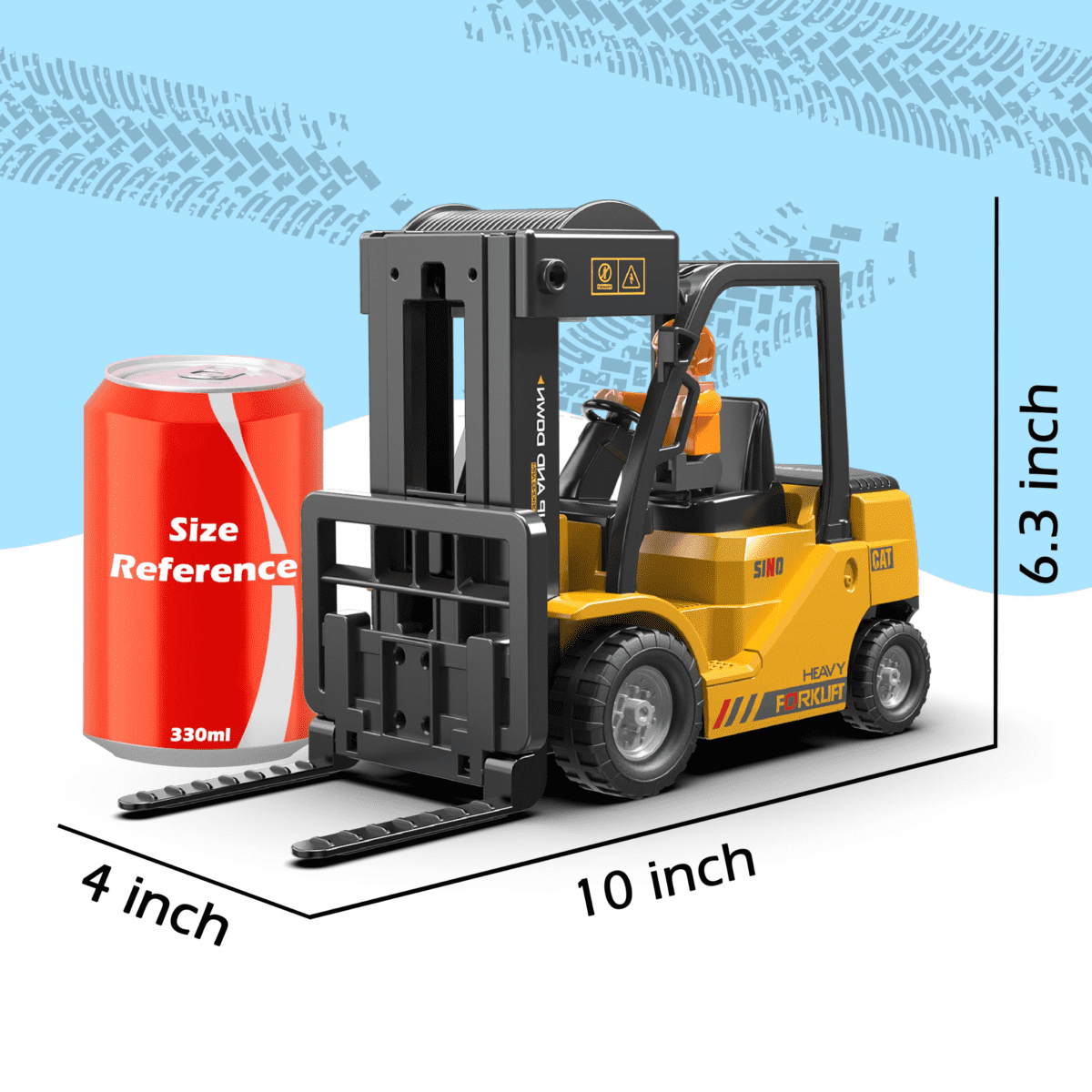 RC Forklift Truck RC Construction Vehicles with Spray & Light, Mini Forklift Toys for Kids Ages 6+