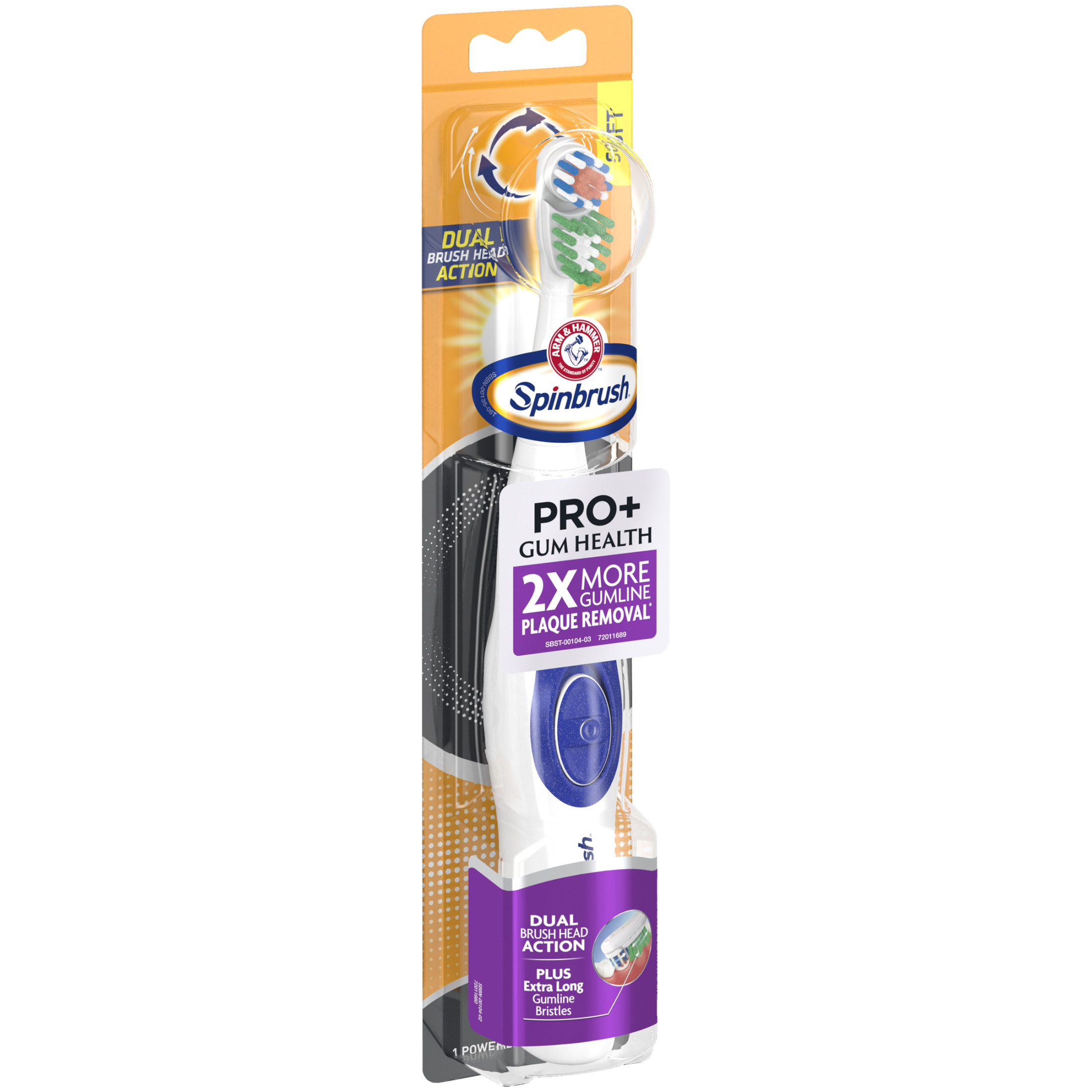 Spinbrush PRO+ Gum Health Battery Powered Toothbrush for Adults, Helps Plaque Removal, Soft Bristles - image 3 of 9