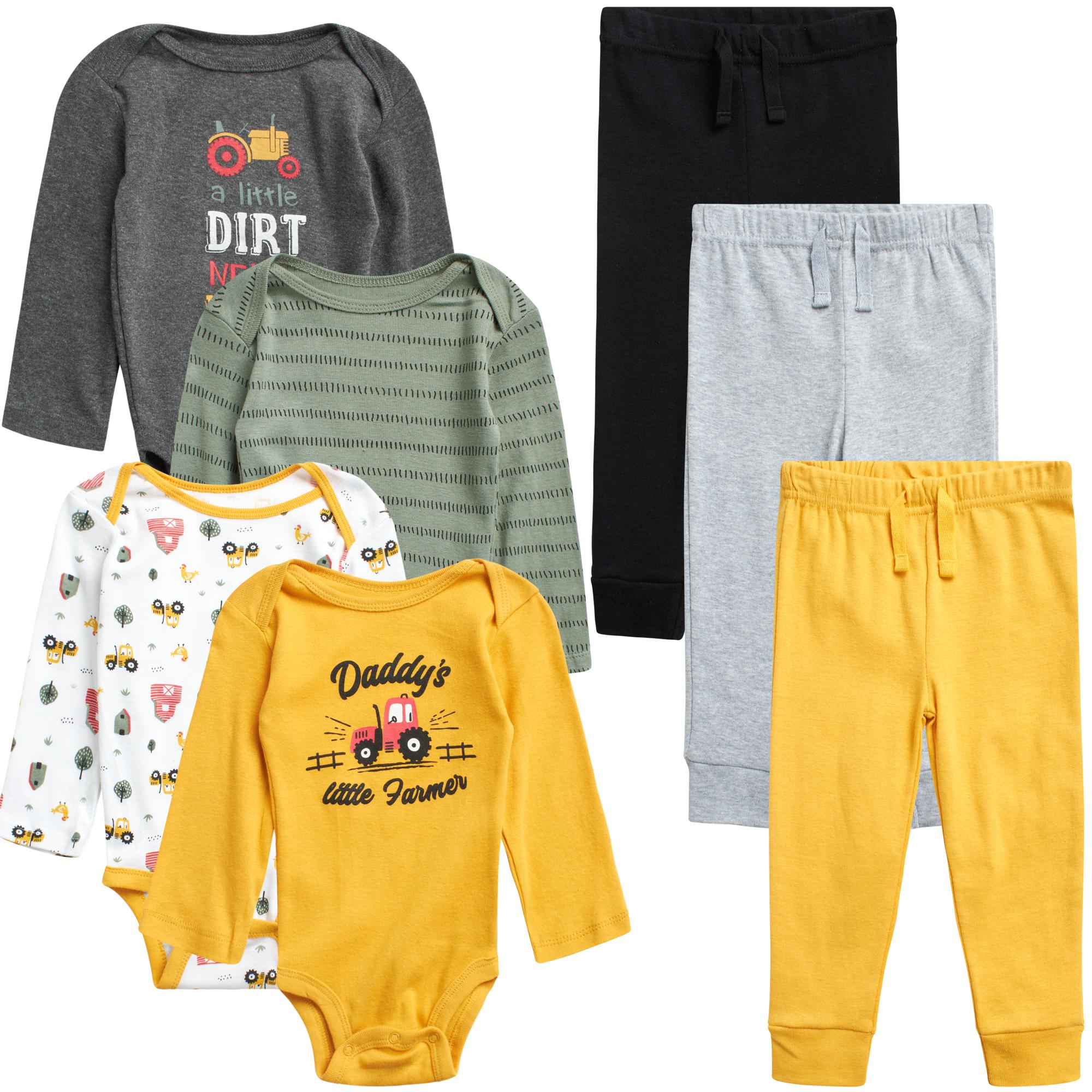 Koala Baby Boys' Layette Set 7 Piece Playwear Bodysuit and Fleece