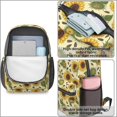 thumbnail image 4 of Sunflower and Seed Cream Pattern 17" Waterproof Oxford School Backpacks for Teens, S-Shape Padded Straps, for School, Travel, Hiking, Camping, 4 of 5