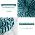 thumbnail image 5 of 2 PCS Pumpkin Pleated Round Throw Pillows for Chair Sofa Home Decor (Teal), 5 of 10