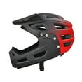 thumbnail image 3 of Casco integral transpirable y ventilado para bicicleta, ideal para montar en bicicleta, hacer snowboard y desplazarse al trabajo. negro rojo, 3 of 9