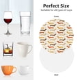 thumbnail image 6 of Naloa Dachshund Leather Coasters for Drinks, Durable Drink Coasters 4 Set for Tabletop Protection, Luxurious Home Décor and Housewarming Gift ( {designName})Round Shape, 6 of 6
