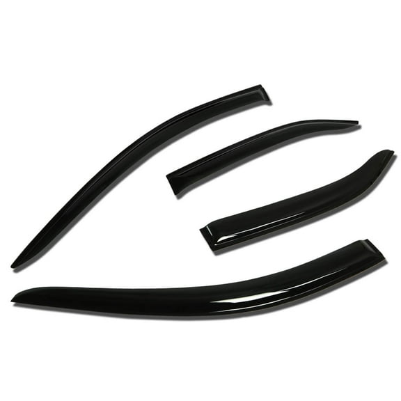 DNA Motoring For 07-11 Toyota Camry 4pcs Smoked Tint Side Window Visor Vent Rain Wind Deflector Guard