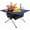 Black, variant on AISUO Lightweight Portable Camping Table with Folding Legs and Mesh Storage Basket, for Backpacking Hiking Outdoor Travel