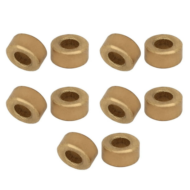 Manga de buje autolubricante de latón de 4 mm x 8 mm x 4 mm, 10 piezas