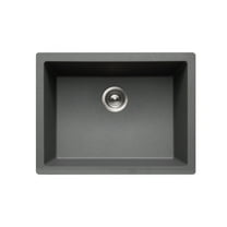 Houzer Quartztone 24 in Slate Granite Composite Undermount Single Bowl Kitchen Sink - G-300U SLATE