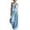 *Blue, variant on VBVC Women's V-Neck 2 Piece Pleated Set,Sleeveless Top and Wide Leg Pants For Women, Ladies' Breathable Summer Loungewear With Pockets,Blue,S-3XL