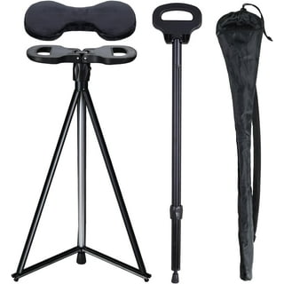 lightweight folding walking seat stick stool Walmart