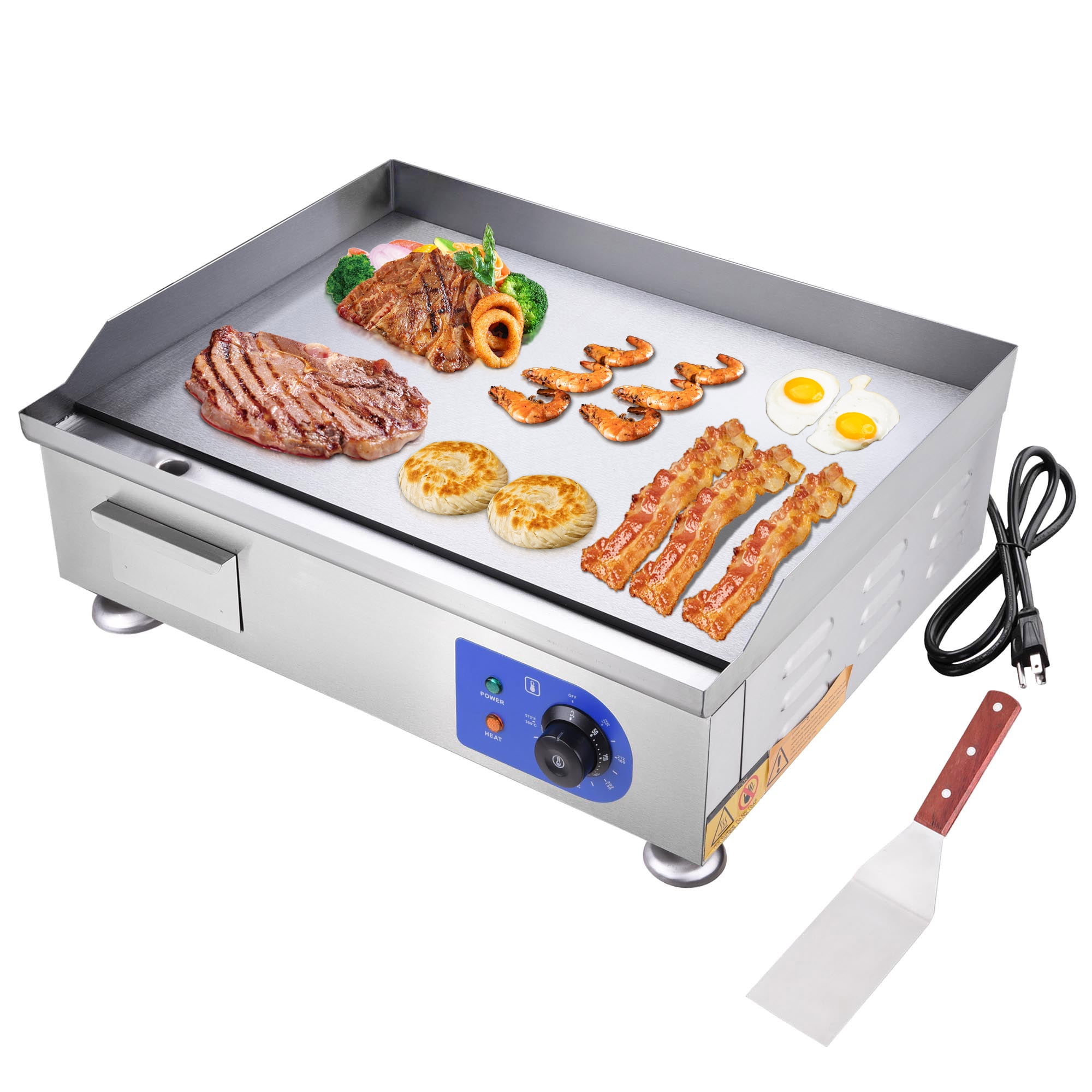 Electric Griddle Flat Top Grill 1500w 14" Hot Plate Bbq Countertop Commercial 