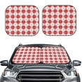 thumbnail image 2 of Haiem Plaid Heart Car Windshield Sun Shade (2 Pieces) Foldable Windshield Sun Shade Car Accessories for Truck SUV Pickup-Small, 2 of 7