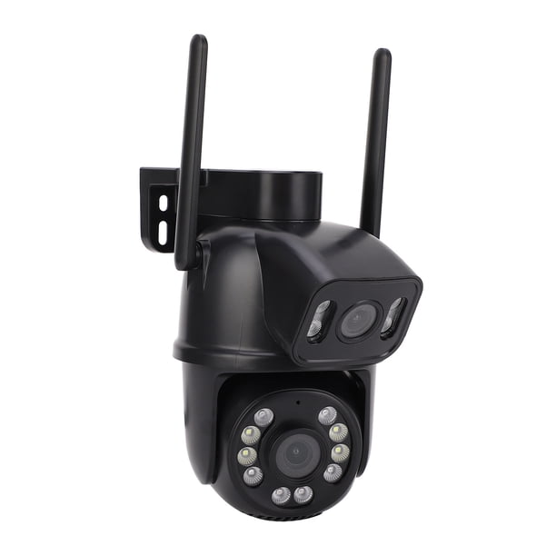 Cámara De Seguridad Para Exteriores, Audio Bidireccional Detección Automática Resistente Al Polvo Cámara De Seguridad De Doble Lente Luz Alarma De Sonido 110 A 240 V Para El