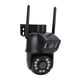 thumbnail image 1 of Cámara De Seguridad Para Exteriores, Audio Bidireccional Detección Automática Resistente Al Polvo Cámara De Seguridad De Doble Lente Luz Alarma De Sonido 110 A 240 V Para El, 1 of 7
