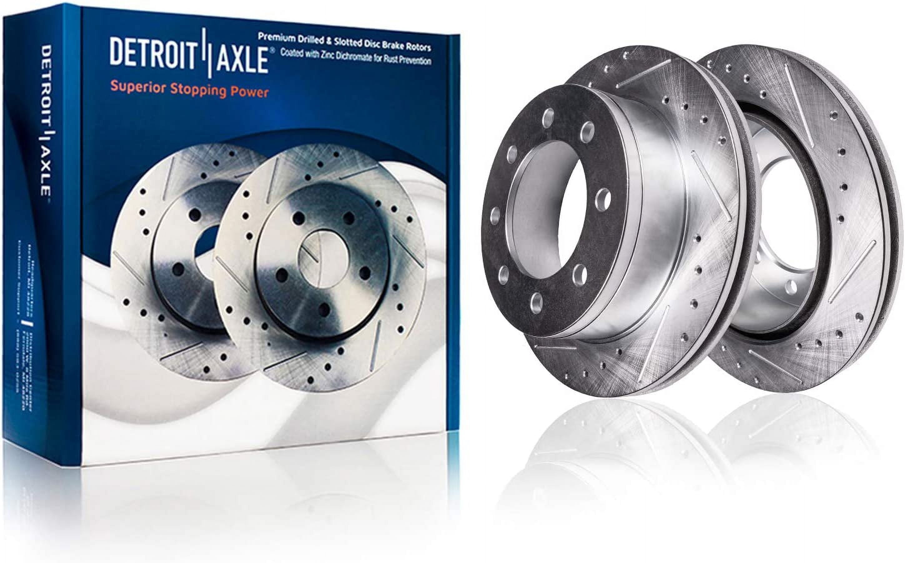 Detroit Axle Front Brake Rotors For 1998-2002 Crown Victoria/Grand Marquis/Town Car - Pair Of Zinc Plated Disc Brakes, R-54060 4 thumbnail image