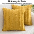 thumbnail image 3 of Linyer Cotton Linen Pillow Case Bohemian Solid Color Cushion Cover Indoor House Restaurant Sofa Decorative Pillowcase with Zipper Ginger 50x50cm, 3 of 8