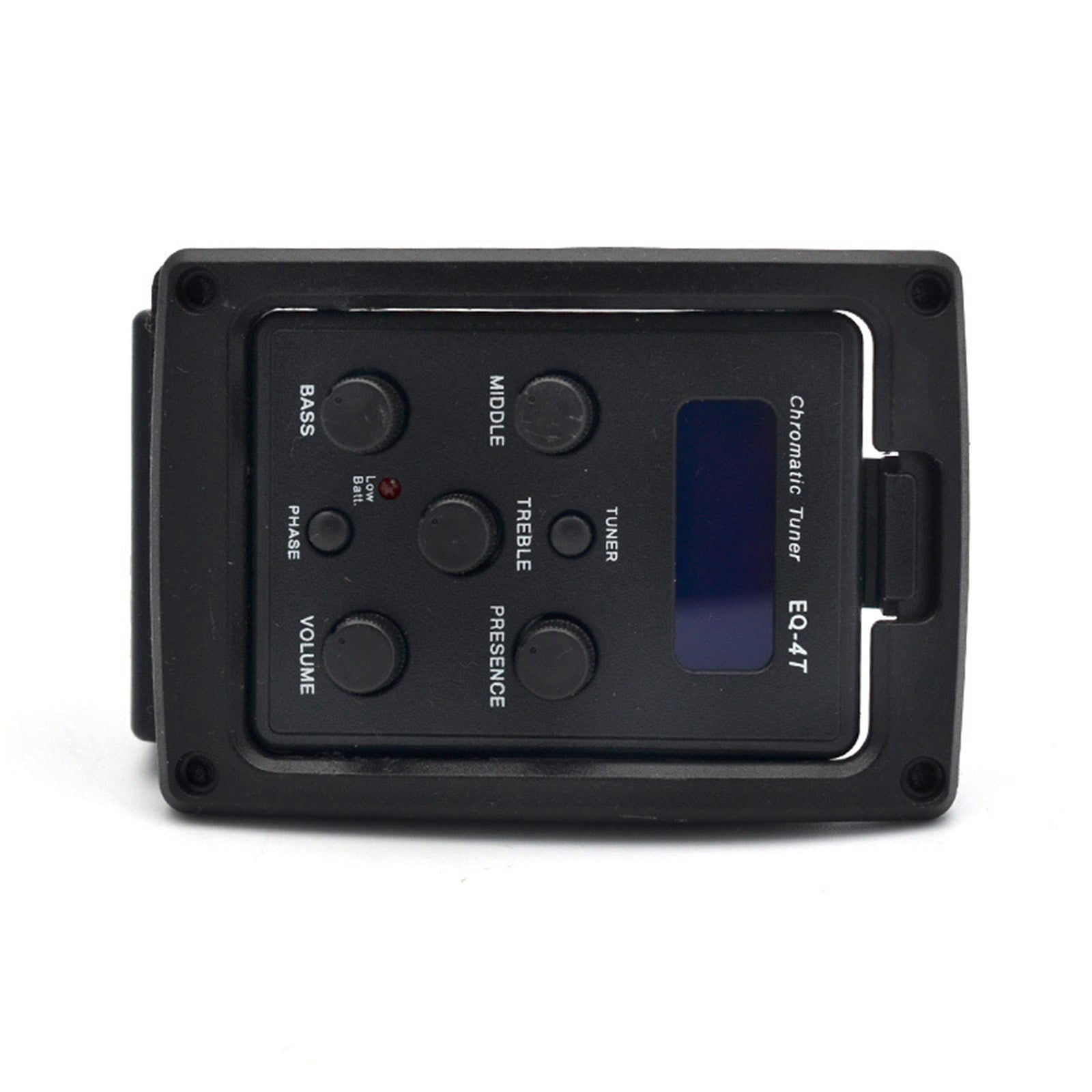 Professional 4 Acoustic Guitar Preamp Amplifier Electric Guitar EQ Equalizers with 6.5mm Output Pick Up & LCD Tuner