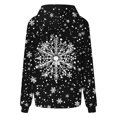 thumbnail image 6 of Uootdi Christmas Hoodies for Women Gift Fleece Christmas Classic Print Long Sleeve Sweatshirt Baggy Drawstring Pullover Winte r Warm Sweaters with Pocket, 6 of 7