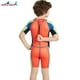 thumbnail image 4 of Traje de neopreno para niños Manténgase abrigado Pantalones cortos Manga con cremallera trasera Traje de surf para snorkel para niñas Adolescente Niño Niño Manga verde naranja L 2.5MM Yuarrent OD003691-08, 4 of 7