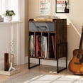 thumbnail image 4 of Costway Record Player Stand Turntable Stand with Drawer & Record Holder Display Shelf Rustic Brown & Gray, 4 of 9