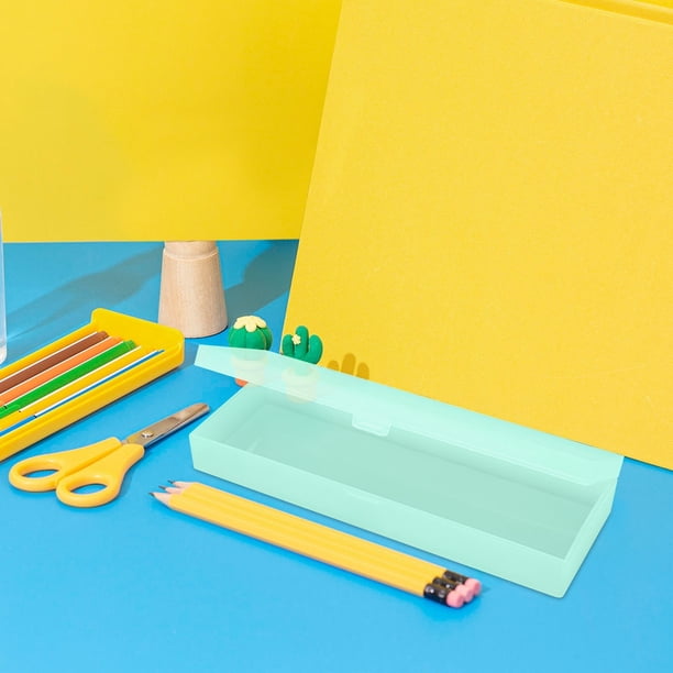 Herunwer Translucent Frosted Pencil Case For Students Multi-functional Extended Version Of Plastic Pencil Case