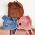 thumbnail image 2 of Mochila con diseño de oso para niñas y mujeres, morral pequeño de felpa con nombre personalizado, bordado, informal Fivean unisex, 2 of 2