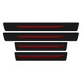 thumbnail image 1 of Universal Car Door Sill Protection Strip Carbon Fiber Leather Sticker, White Welcome Pedal Anti-Scratch Guard for Auto Entryways, 4-Pack, 1 of 8