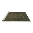 thumbnail image 2 of Ahgly Company Machine Washable Indoor Rectangle Persian Turquoise Blue Traditional Area Rugs, 8' x 10', 2 of 4