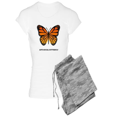 

CafePress - Antisocial Butterfly Pajamas - Women s Light Pajamas