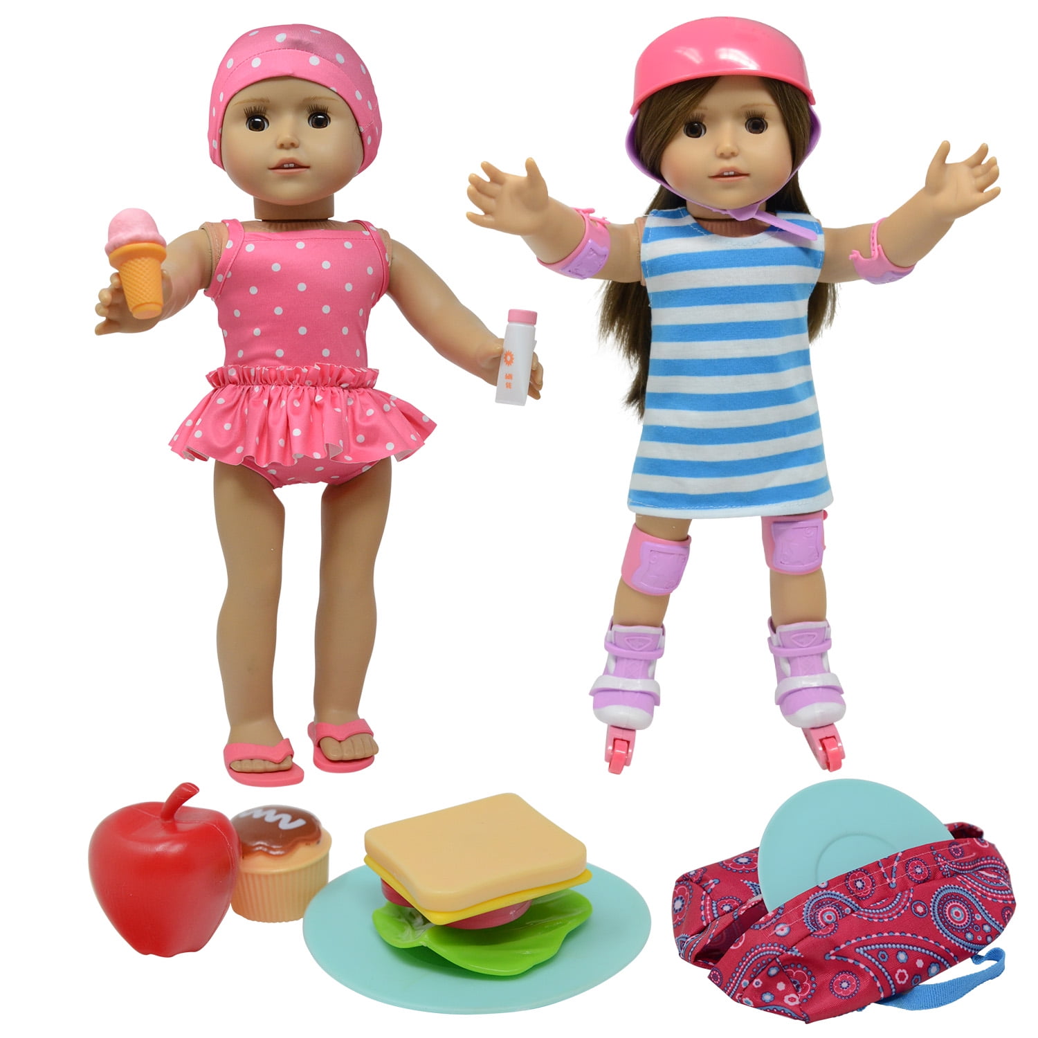 american girl roller skating set