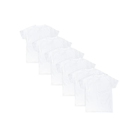 Hanes Boys' 5pk Crew Neck T-Shirt - White L