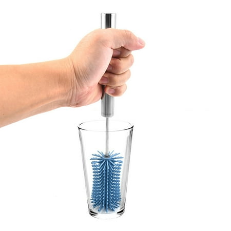 

Topliu Bottle Brush Straw Cleaner with Transparent Hooks Long Water Bottle Brush for Cups Hydro Flasks Wine Glasses Dishes Handle Bottle Brush Glasswares Mug