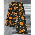thumbnail image 2 of Fuzzy Halloween Pajama Pants for Women Men Couples Flannel Pjs Pants Plush Pajama Bottom for Halloweens Costume Sleepwear, 2 of 4