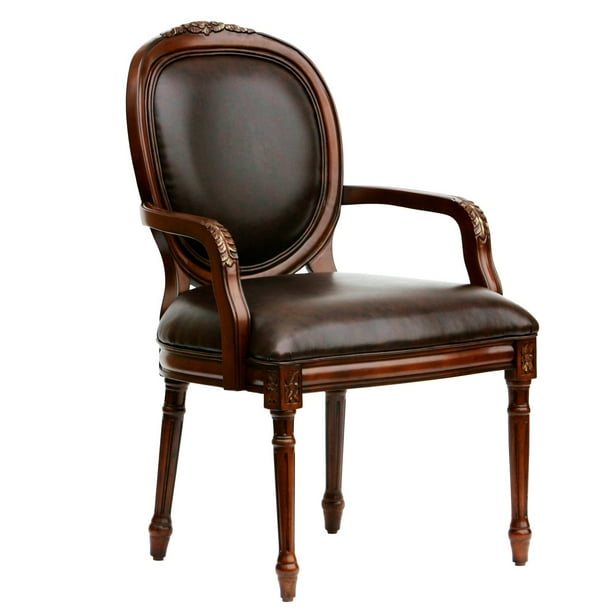 Wakefield Leather Arm Chair Com - Leather Accent Chair With Wood Arms Wakefield Leather Arm Chair Com - Leather Accent Chair With Wood Arms