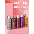 thumbnail image 2 of BEUKING Body Glitter Gel Mermaid Scale Sequins Skin Long Lasting Sparkling Cream Eyeshadow Lip Nail Hair Painting Glitter Decorate Art Festival Party Make up Powder, 2 of 10