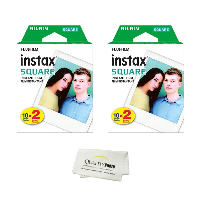 40 Exposures For use with the Fujifilm instax SQUARE Instant Camera Fujifilm Instax Square Instant Film Quality Photo Microfiber Cloth 