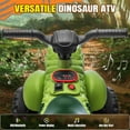 thumbnail image 3 of SUSIELADY 12V Kids Dinosaur Ride on ATV, Quad 4 Wheeler Dinosaur Design, Electric Ride on Toy, Music Early Education Function, Power Display, Safe Driving, Outdoor Toy for Boys Girls Aged 2-6, Green, 3 of 8