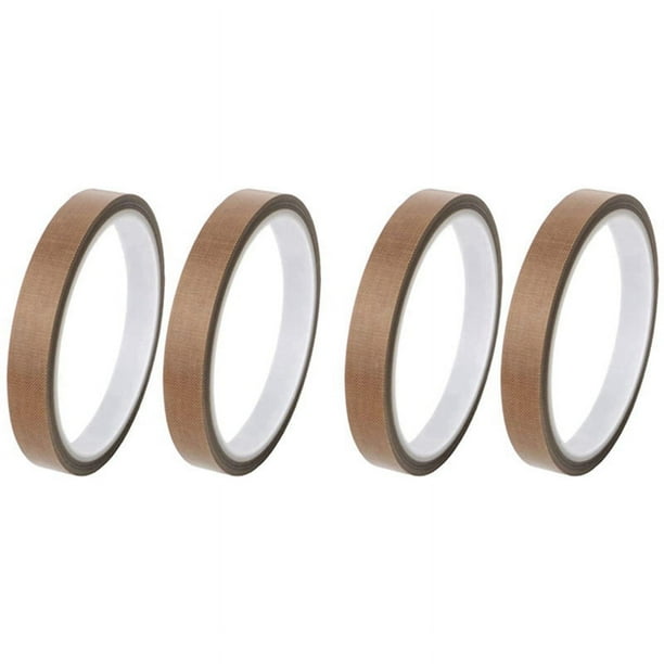 Cinta de PTFE de 4 Rollos / Cinta de Ptfe para Máquina Selladora Al Vacío, Selladores Manuales Y de Impulso (1/2 Pulgada x 33 Pies)