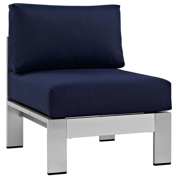 Modway Shore Aluminum Armless Outdoor Lounge Chair