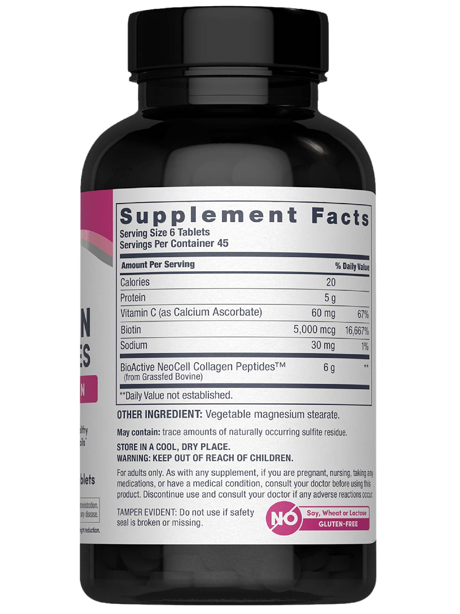 Grass Fed Collagen with Vitamin C and Biotin | 270 Tablet for Men and Women | by NeoCell
