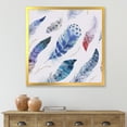 thumbnail image 3 of Designart 'Elegant Blue Boho Art Feathers' Bohemian & Eclectic Framed Art Print, 3 of 4